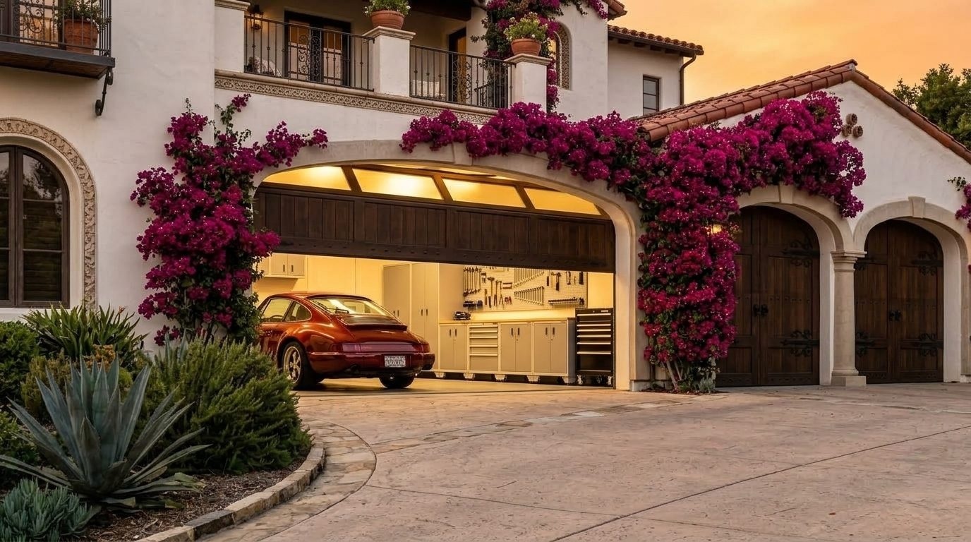 Garage Door Services Apex Nader Garage Door Gliding Open Revealing Warm Illuminated Interior